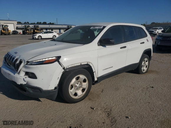 2014 Jeep Cherokee Sport with VIN 1C4PJLAB5EW226102, listed as a Copart auction lot 49677135 with 75,892 mi miles and Salvage Title. Bid and sale history available at carsss.com. Image 1.