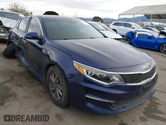 2016 Kia Optima LX Turbo with VIN 5XXGT4L19GG082224, listed as a IAAI auction lot 40990759 with 67,986 mi miles. Bid and sale history available at carsss.com. Image 1.