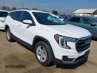 2023 GMC Terrain SLE with VIN 3GKALTEG0PL238404, listed as a IAAI auction lot 42143519 with 12,955 mi miles. Bid and sale history available at carsss.com. Image 1.
