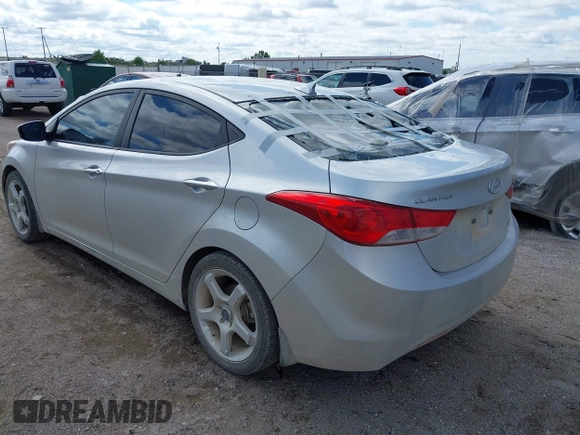 2013 Hyundai Elantra GLS with VIN KMHDH4AEXDU602622, listed as a IAAI auction lot 42322999 with 169,004 mi miles and . Bid and sale history available at DreamBid. Image 3.