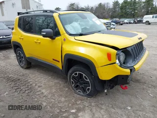 2016 Jeep Renegade Trailhawk with VIN ZACCJBCT2GPC79676, listed as a IAAI auction lot 41941450 with 107,519 mi miles and . Bid and sale history available at carsss.com. Image 1.