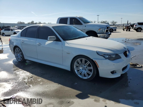 2008 BMW 5 Series 550i with VIN WBANW53588CT54834, listed as a Copart auction lot 46326725 with 182,990 mi miles and Salvage Title. Bid and sale history available at carsss.com. Image 4.