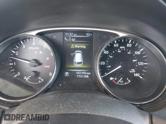 2015 Nissan Rogue SL with VIN 5N1AT2MV7FC916285, listed as a IAAI auction lot 41891874 with 102,105 mi miles. Bid and sale history available at carsss.com. Image 7.
