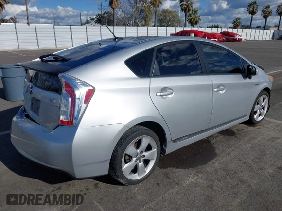 2012 Toyota Prius One with VIN JTDKN3DU9C5430075, listed as a IAAI auction lot 41791548 with 248,320 mi miles. Bid and sale history available at carsss.com. Image 4.