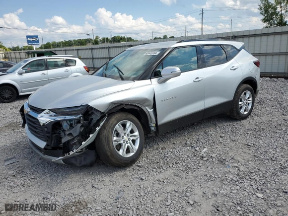 2022 Chevrolet Blazer LT with VIN 3GNKBDRS2NS124163, listed as a Copart auction lot 60945084 with 57,199 mi miles and Salvage Title. Bid and sale history available at carsss.com. Image 1.