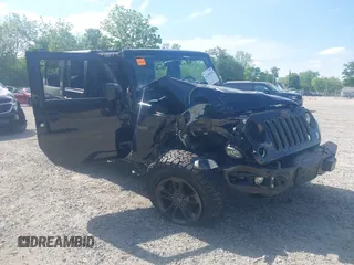 2016 Jeep Wrangler Unlimited Sahara with VIN 1C4BJWEG8GL253803, listed as a IAAI auction lot 42296118 with 163,463 mi miles and . Bid and sale history available at DreamBid. Image 1.