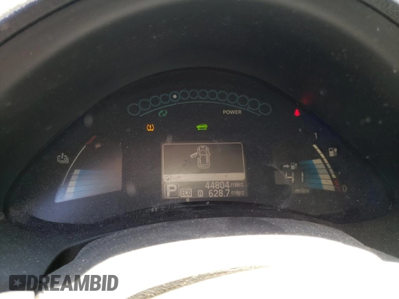 2016 Nissan LEAF S with VIN 1N4BZ0CP2GC314156, listed as a Copart auction lot 61503983 with 44,804 mi miles. Bid and sale history available at carsss.com. Image 9.