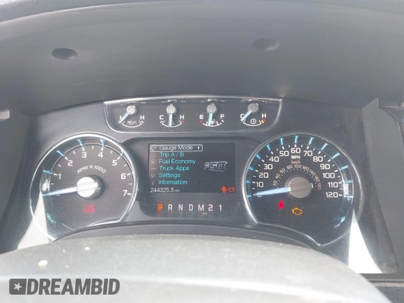 2011 Ford F-150 XL with VIN 1FTFW1EF2BFC66339, listed as a IAAI auction lot 42452124 with 244,325 mi miles and . Bid and sale history available at DreamBid. Image 7.