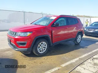 2018 Jeep Compass Sport with VIN 3C4NJCAB3JT255203, listed as a IAAI auction lot 42052746 with 112,451 mi miles and . Bid and sale history available at DreamBid. Image 19.