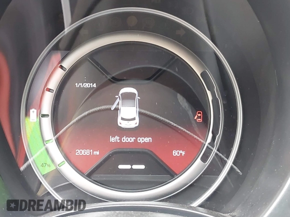 2015 FIAT 500e with VIN 3C3CFFGE4FT689654, listed as a IAAI auction lot 42199588 with 20,681 mi miles and . Bid and sale history available at DreamBid. Image 14.