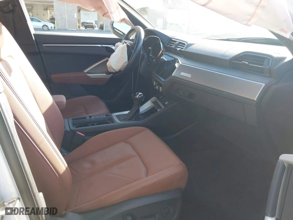 2021 Audi Q3 S line Premium Plus with VIN WA1EECF37M1044601, listed as a IAAI auction lot 41993498 with 15,300 mi miles. Bid and sale history available at carsss.com. Image 5.