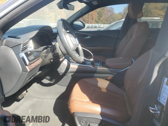 2020 Audi Q8 Premium Plus with VIN WA1BVAF16LD025363, listed as a Copart auction lot 76020984 with 48,724 mi miles and Salvage Title. Bid and sale history available at carsss.com. Image 7.