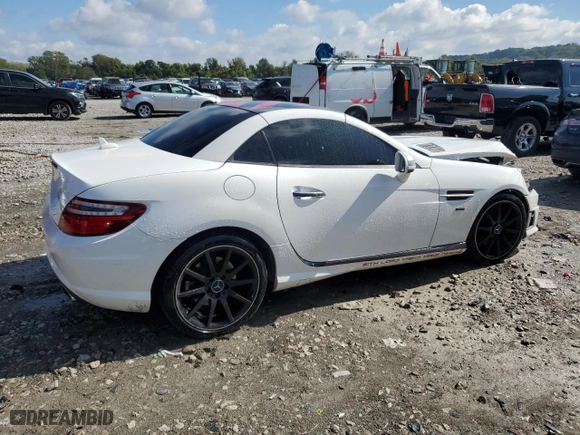 2015 Mercedes-Benz SLK-Class SLK 250 with VIN WDDPK4HA9FF108769, listed as a Copart auction lot 73555144 with 73,834 mi miles and Salvage Title. Bid and sale history available at carsss.com. Image 3.