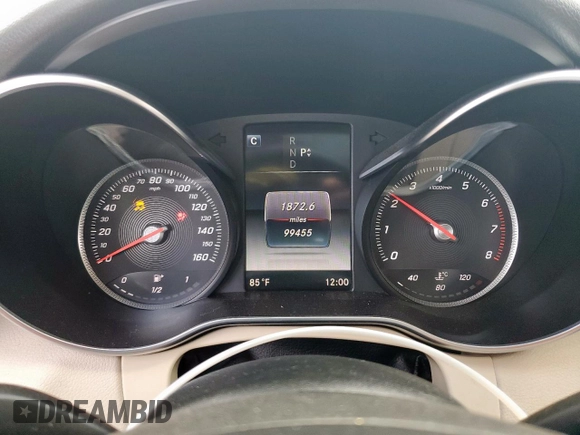 2016 Mercedes-Benz C 300 with VIN 55SWF4JB1GU154078, listed as a Copart auction lot 60606455 with 99,455 mi miles and Salvage title. Bid and sale history available at DreamBid. Image 9.