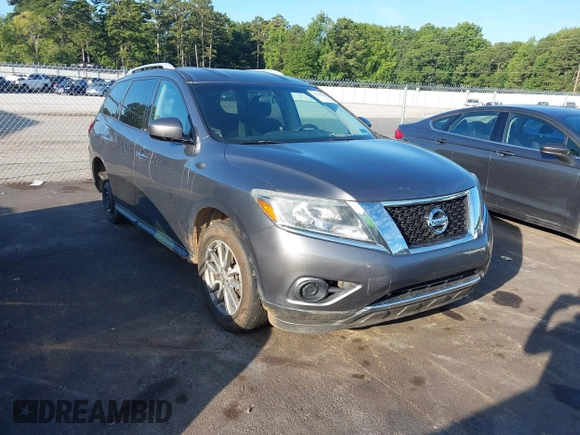2016 Nissan Pathfinder SL with VIN 5N1AR2MM1GC653217, listed as a IAAI auction lot 42542707 with 131,613 mi miles and . Bid and sale history available at DreamBid. Image 1.