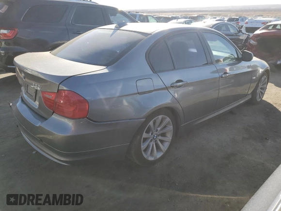2011 BMW 3 Series 328i with VIN WBAPH5G50BNM73485, listed as a Copart auction lot 46947395 with 123,827 mi miles and Salvage Title. Bid and sale history available at carsss.com. Image 3.