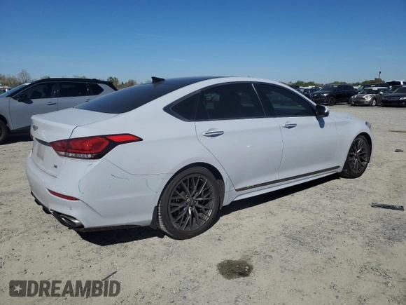 2019 Genesis G80 3.8L with VIN KMTFN4JE6KU313290, listed as a Copart auction lot 50179045 with 41,648 mi miles and Salvage title. Bid and sale history available at DreamBid. Image 3.