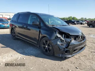 2011 Toyota Sienna SE with VIN 5TDXK3DCXBS048314, listed as a Copart auction lot 55989415 with 200,841 mi miles and Salvage title. Bid and sale history available at DreamBid. Image 4.