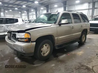 2003 GMC Yukon SLT z VIN 1GKEK13Z13R182621, wystawiony jako Copart lot #59675835 z przebiegiem 209 730 mil mil oraz Szkoda całkowita • Salvage title. Historia ofert i sprzedaży dostępna na DreamBid. Obrazek 1.