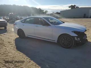 2018 Genesis G80 3.3T Sport with VIN KMHGN4JB0JU241697, listed as a Copart auction lot 76401884 with 42,228 mi miles and Salvage Title. Bid and sale history available at carsss.com. Image 4.