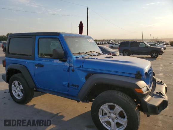 2021 Jeep Wrangler Sport S with VIN 1C4GJXAN0MW790739, listed as a Copart auction lot 75872624 with Not Provided miles and Salvage Title. Bid and sale history available at DreamBid. Image 4.