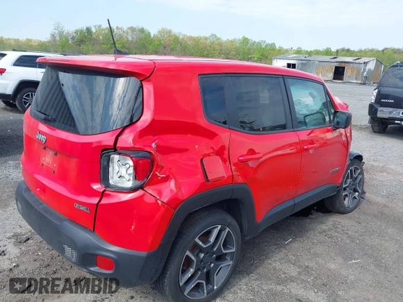 2020 Jeep Renegade Jeepster with VIN ZACNJBAB7LPL75071, listed as a IAAI auction lot 42017529 with 42,477 mi miles and . Bid and sale history available at carsss.com. Image 4.