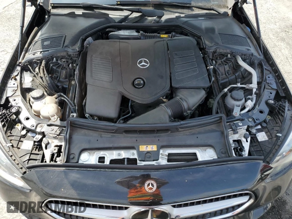 2022 Mercedes-Benz C 300 with VIN W1KAF4GB9NR009841, listed as a Copart auction lot 58415085 with 26,465 mi miles and Salvage title. Bid and sale history available at DreamBid. Image 11.