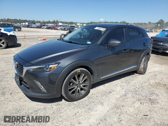 2016 Mazda CX-3 Grand Touring with VIN JM1DKBD7XG0109347, listed as a Copart auction lot 48655745 with 103,674 mi miles and Salvage Title. Bid and sale history available at carsss.com. Image 1.