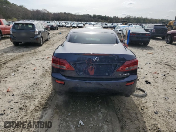 2011 Lexus IS 250 C with VIN JTHFF2C20B2520593, listed as a Copart auction lot 51487265 with 114,101 mi miles and Salvage Title. Bid and sale history available at DreamBid. Image 6.