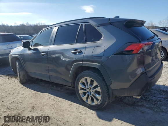 2019 Toyota RAV4 XLE Premium with VIN JTMA1RFV7KD028589, listed as a Copart auction lot 47376815 with 0 mi miles and Salvage Title. Bid and sale history available at carsss.com. Image 2.