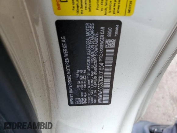 2019 MINI Convertible Cooper с VIN WMWWG5C57K3D01554, выставлен на аукционе Copart как лот 57497795 с пробегом 98 158 миль миль и Списание • Salvage title. История ставок и продаж доступна на DreamBid. Изображение 12.