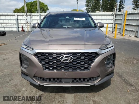2019 Hyundai Santa Fe SE with VIN 5NMS23AD4KH076815, listed as a Copart auction lot 53528965 with 104,262 mi miles and Non Repairable. Bid and sale history available at carsss.com. Image 5.