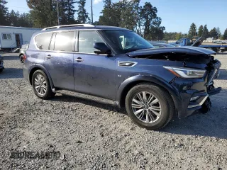 2020 Infiniti QX80 LUXE with VIN JN8AZ2NE1L9252399, listed as a Copart auction lot 73804864 with 82,767 mi miles and Salvage Title. Bid and sale history available at carsss.com. Image 4.