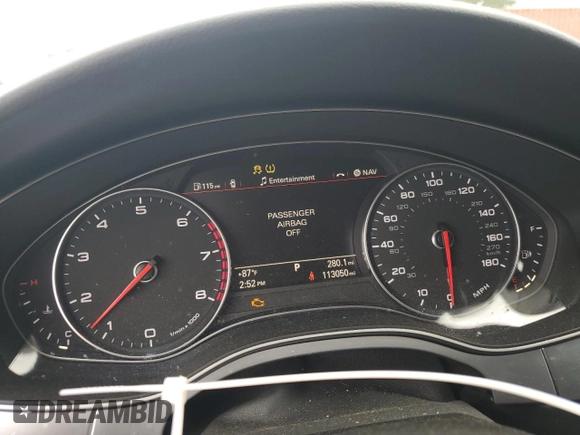 2012 Audi A6 Premium Plus with VIN WAUGGAFC4CN148934, listed as a Copart auction lot 56935325 with 113,050 mi miles and Non repairable. Bid and sale history available at DreamBid. Image 9.