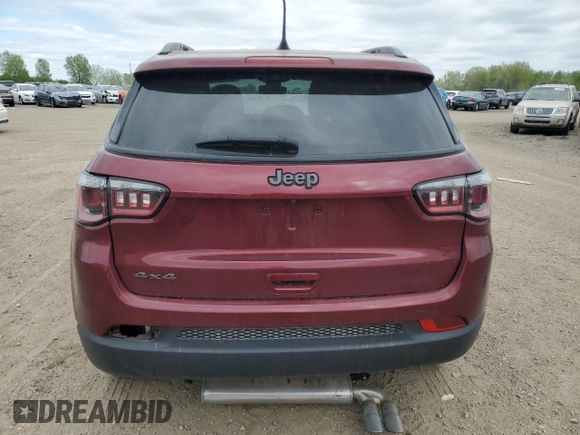 2021 Jeep Compass 80th Anniversary with VIN 3C4NJDEB4MT529044, listed as a Copart auction lot 57462915 with 20,985 mi miles and Non repairable. Bid and sale history available at DreamBid. Image 6.