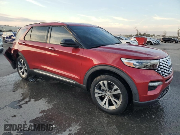 2020 Ford Explorer Platinum with VIN 1FM5K8HC7LGB80498, listed as a Copart auction lot 84075354 with 53,302 mi miles and Salvage Title. Bid and sale history available at carsss.com. Image 4.