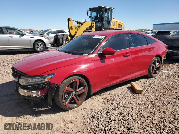 2019 Honda Accord Sedan Sport 1.5T with VIN 1HGCV1F36KA067769, listed as a Copart auction lot 48950575 with 56,988 mi miles and Salvage Title. Bid and sale history available at carsss.com. Image 1.