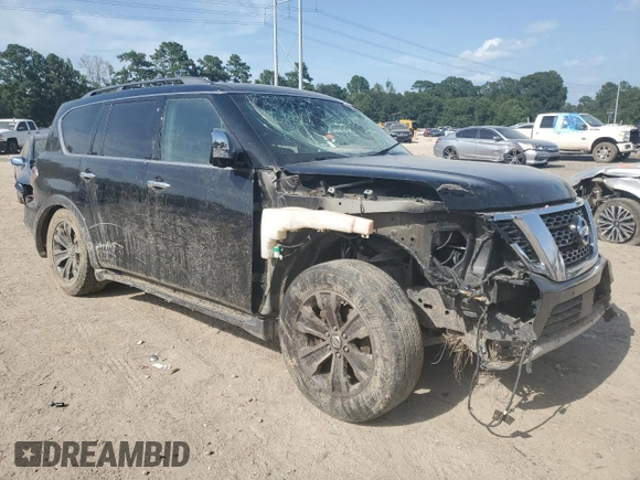 2017 Nissan Armada SV with VIN JN8AY2ND4H9009946, listed as a Copart auction lot 64395354 with 182,409 mi miles and Salvage Title. Bid and sale history available at carsss.com. Image 4.