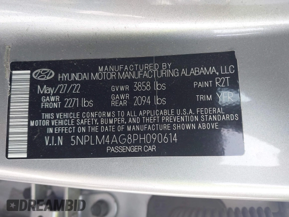 2023 Hyundai Elantra SEL z VIN 5NPLM4AG8PH090614, wystawiony jako IAAI lot #42611835 z przebiegiem 37 644 mil mil oraz . Historia ofert i sprzedaży dostępna na DreamBid. Obrazek 9.