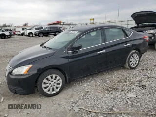 2015 Nissan Sentra SV with VIN 3N1AB7AP4FY331104, listed as a Copart auction lot 52337765 with 145,243 mi miles and Salvage Title. Bid and sale history available at carsss.com. Image 1.