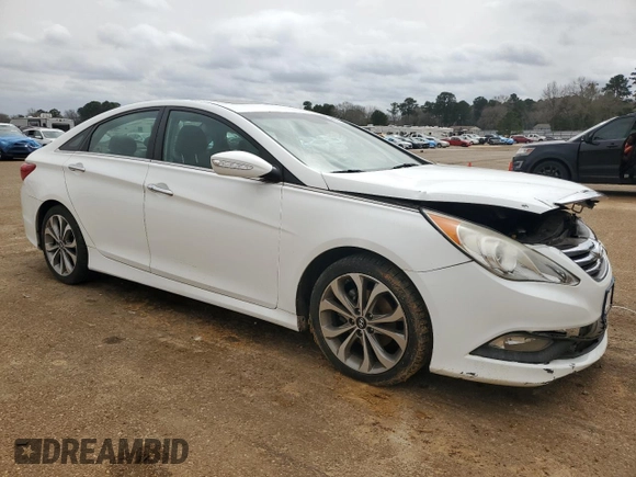 2014 Hyundai Sonata Limited with VIN 5NPEC4AB7EH818369, listed as a Copart auction lot 48346525 with 139,255 mi miles and Salvage Title. Bid and sale history available at DreamBid. Image 4.