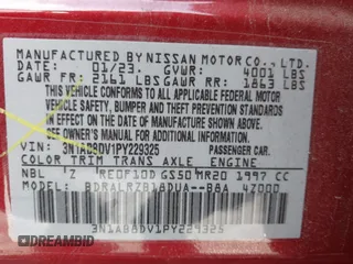 2023 Nissan Sentra SR with VIN 3N1AB8DV1PY229325, listed as a IAAI auction lot 42005935 with 79,485 mi miles. Bid and sale history available at carsss.com. Image 9.