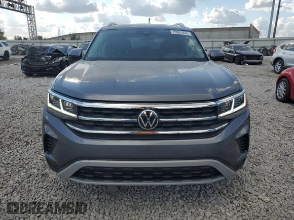 2022 Volkswagen Atlas SEL with VIN 1V2BP2CA8NC502506, listed as a Copart auction lot 70981634 with 34,960 mi miles and Salvage title. Bid and sale history available at DreamBid. Image 5.