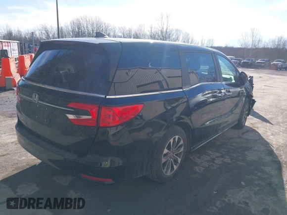 2024 Honda Odyssey EX-L with VIN 5FNRL6H68RB018609, listed as a IAAI auction lot 41660751 with 15,439 mi miles and . Bid and sale history available at DreamBid. Image 4.