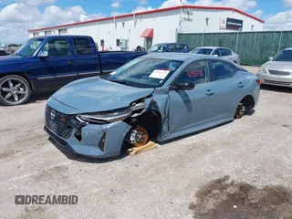 2025 Nissan Sentra SR with VIN 3N1AB8DV7SY270972, listed as a IAAI auction lot 42153738 with 1,222 mi miles and . Bid and sale history available at DreamBid. Image 2.
