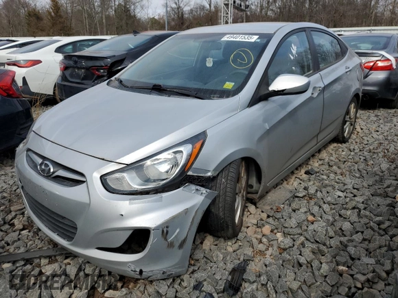 2012 Hyundai Accent GLS with VIN KMHCU4AE2CU210269, listed as a Copart auction lot 49401535 with 143,832 mi miles and Non Repairable. Bid and sale history available at carsss.com. Image 1.