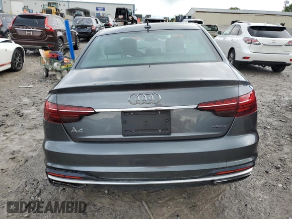 2020 Audi A4 Premium z VIN WAUDNAF46LA046544, wystawiony jako Copart lot #58383165 z przebiegiem Nie podano mil oraz Szkoda całkowita • Salvage title. Historia ofert i sprzedaży dostępna na DreamBid. Obrazek 6.