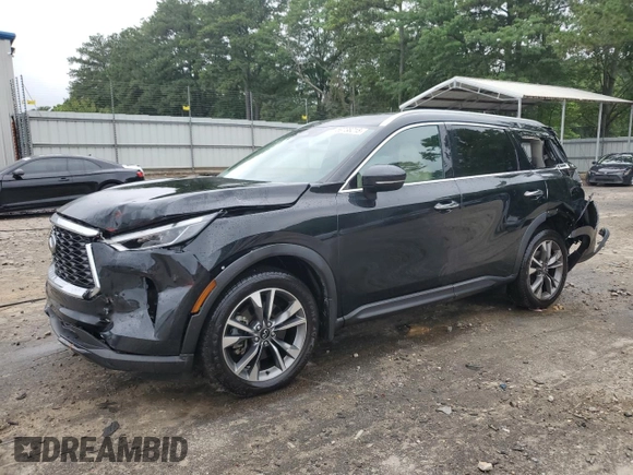 2023 Infiniti QX60 Luxe z VIN 5N1DL1FS5PC362269, wystawiony jako Copart lot #59738215 z przebiegiem 35 994 mil mil oraz Szkoda całkowita • Salvage title. Historia ofert i sprzedaży dostępna na DreamBid. Obrazek 1.