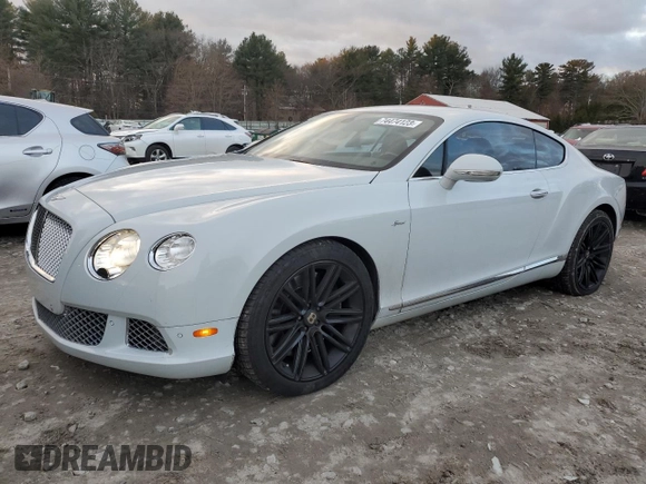 2013 Bentley Continental GT with VIN SCBFC7ZA5DC085043, listed as a Copart auction lot 74474123 with 107,442 mi miles and . Bid and sale history available at DreamBid. Image 1.