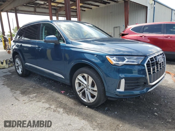 2020 Audi Q7 Premium Plus with VIN WA1LJAF72LD009455, listed as a Copart auction lot 59752025 with Not provided miles and Non repairable. Bid and sale history available at DreamBid. Image 4.